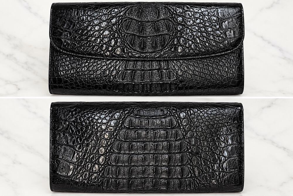 BYRON New York Genuine Hornback Crocodile Clutch